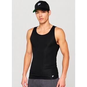 Fabletics The 24-7 Black Ribbed Tank 2XL